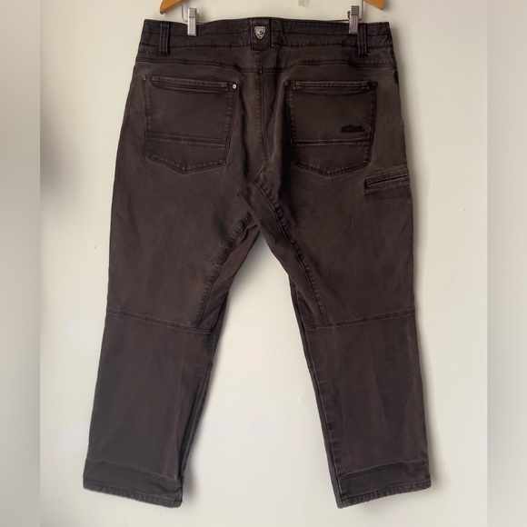 KUHL Rydr Pants Mens 38x30 Brown Canvas Utility Work Pant Straight Leg - Picture 2 of 11